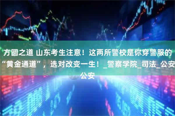 方圆之道 山东考生注意！这两所警校是你穿警服的“黄金通道”，选对改变一生！_警察学院_司法_公安